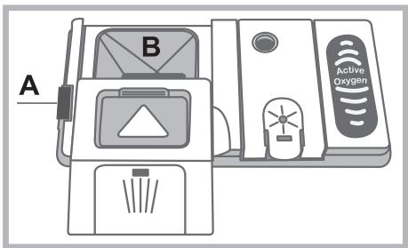 HOTPOINT LDF12314B - Einfüllen des Spülmittels - 1