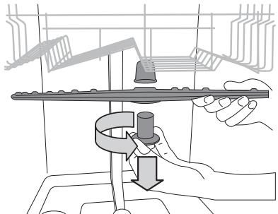 HOTPOINT LL69X - Nettoyer les bras d'aspersion - 1