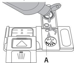 HOTPOINT LL69X - Remplir le distributeur de liquide de rinçage - 2