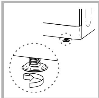 HOTPOINT TCD87B6K - Nivelling af tørretumbleren - 2