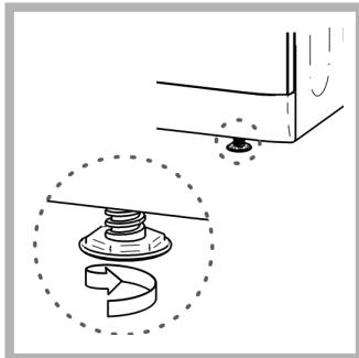 HOTPOINT FTVF85CPSK - Nivellering af tørretumbleren - 2