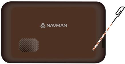 NAVMAN N20 - Réinitialisation de l'appareil - 1