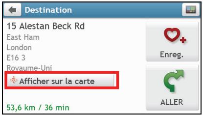 NAVMAN N20 - Comment prévisualiser la destination sur la carte ? - 1