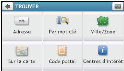 NAVMAN N20 - Comment naviguer sur les écrans des menus ? - 1
