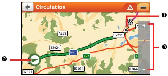 NAVMAN N20 - Ecran Traffic Overview (Aperçu du trafic) - 3