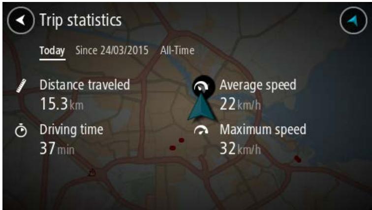 TOMTOM GO 620 EUROPE - Statistiques du trajet actuel - 1