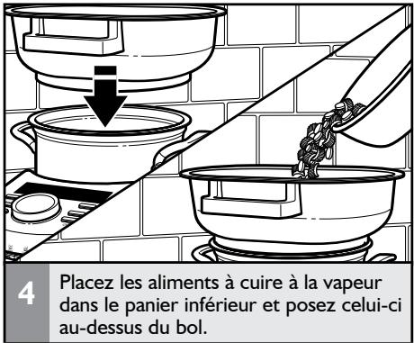 KITCHENAID 5KPM5 - Utilisation des paniers-vapeur supérieur et/ou inférieur - 4