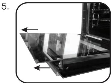 ROSIERES RF6186MIN - REMOVAL AND CLEANING OF THE GLASS DOOR - 2
