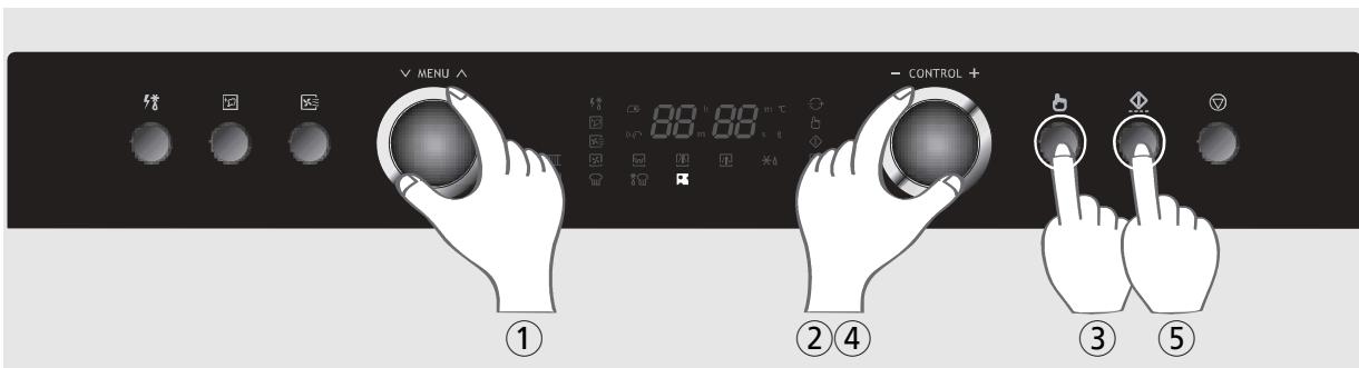 MENU 88 h 88 m °C CONTROL + ① ②④ ③⑤