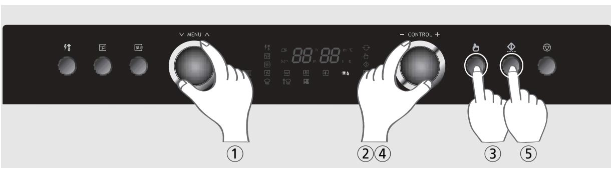 MENU 88 h 88 m CONTROL + ① ②④ ③⑤