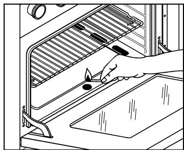 HOTPOINT FI6861SPIXHA - Acendimento do queimador doorno - 1