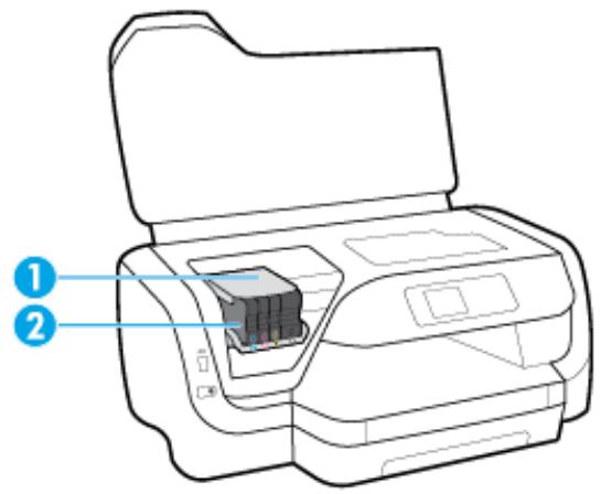 HP OFFICE JET PRO 9014 - Zone d'approvisionnement pour l'impression - 1