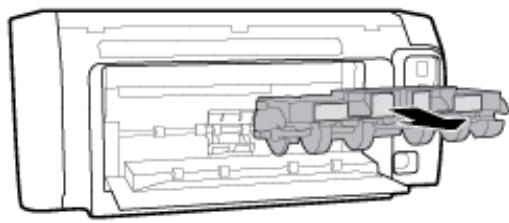 HP OFFICE JET PRO 9014 - Élimination d'un bourrage papier à partir de l'arrière de l'imprimante - 3