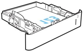 HP JET PRO M428DW - Tray 2 and the 550-sheet trays paper orientation - 1