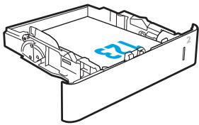 HP JET PRO M428DW - Tray 2 and the 550-sheet trays paper orientation - 4