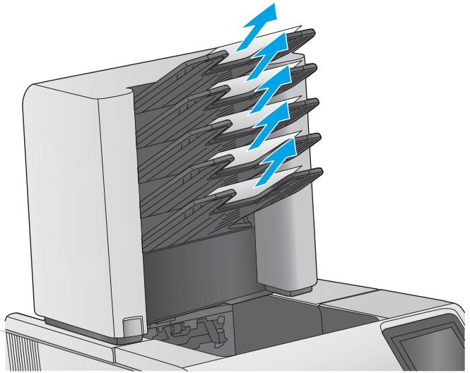 HP JET PRO M404DN - Elimination des bourrages papier dans la trieuse à 5 bacs - 1