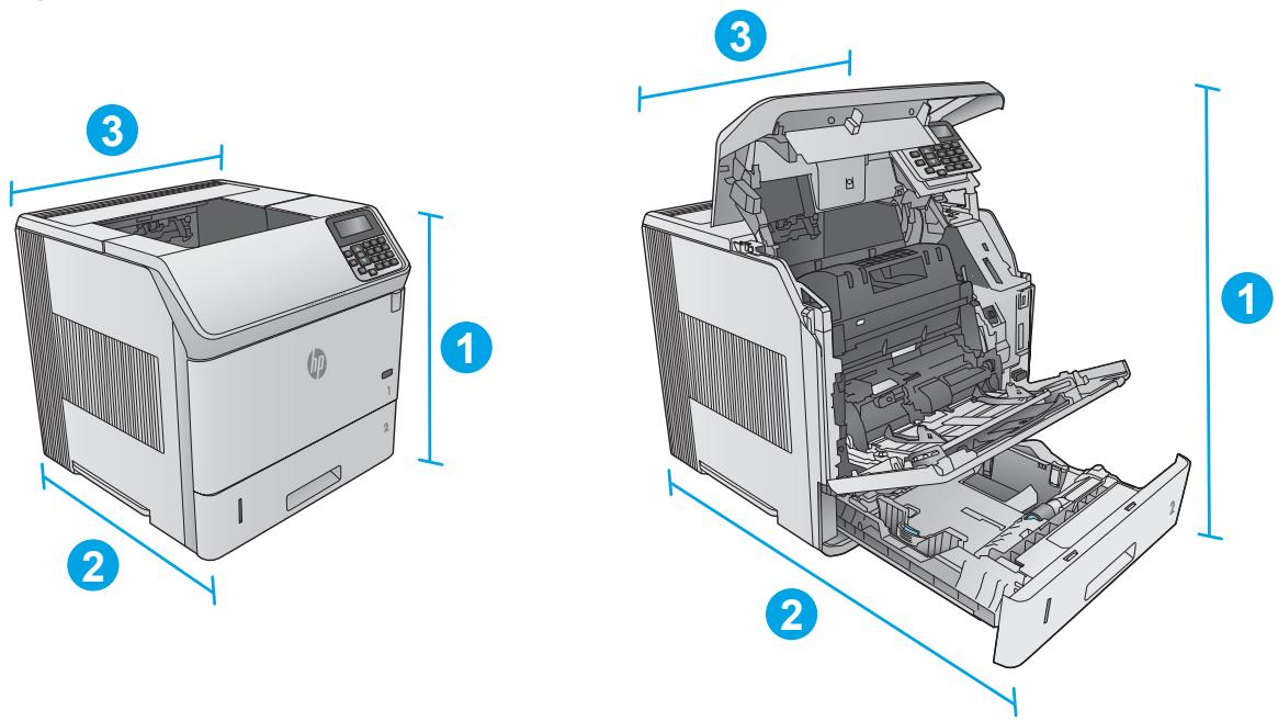 HP JET PRO M404DN - Dimensions des produits standard - 1