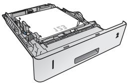 HP JET PRO M404DN - Orientation du papier du bac 2 et des bacs de 500 feuilles - 1