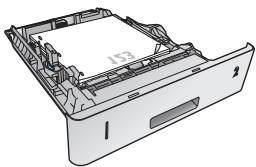 HP JET PRO M404DN - Orientation du papier dans le bac à support personnalisé - 1