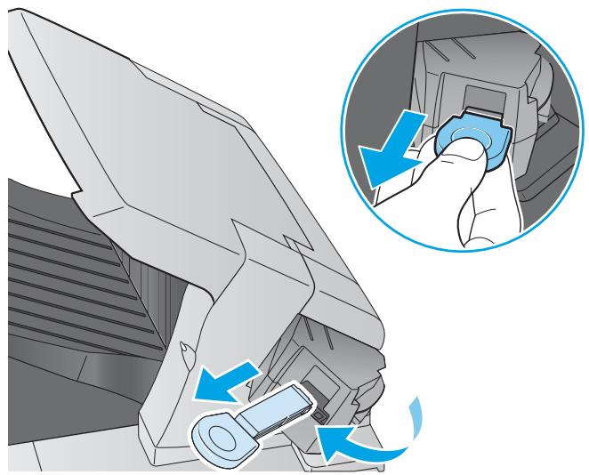HP JET PRO M404DN - Retrait et remplacement de la cartouche d'agrafes - 1
