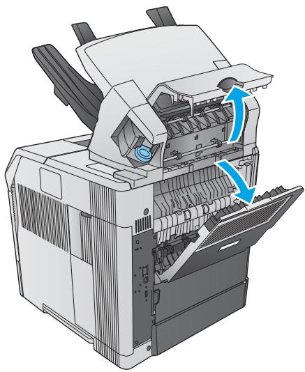 HP JET PRO M404DN - Elimination des bourrages papier dans le bac d'empilement ou le bac d'empilement/agrafeuse - 1