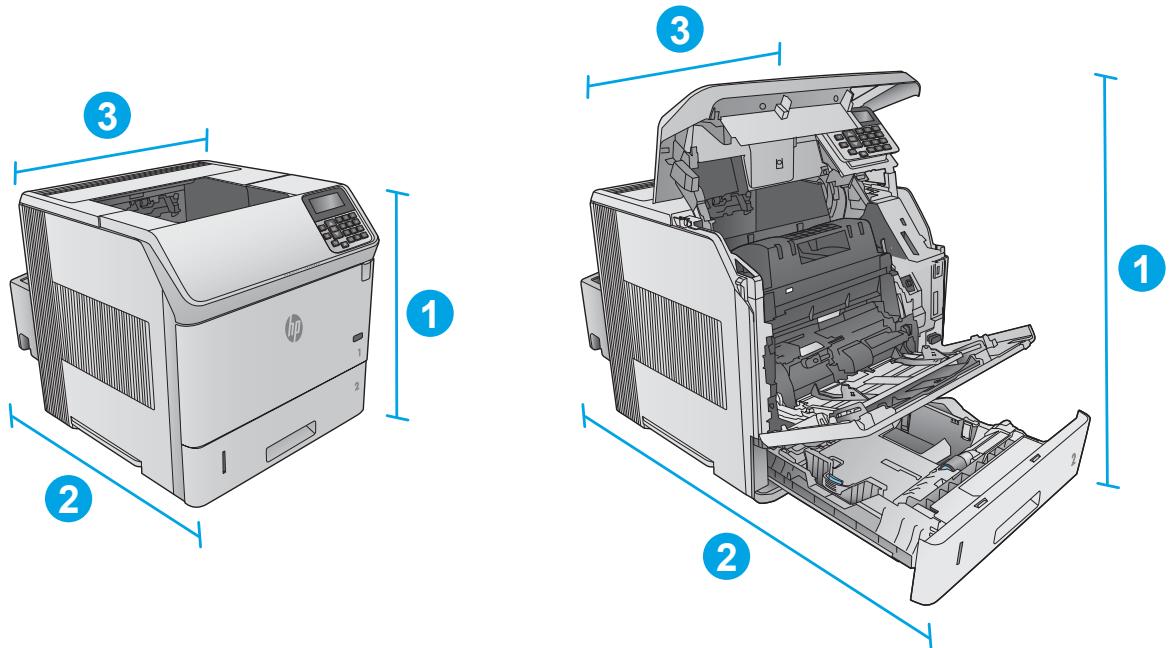 HP JET PRO M404DN - Dimensions des produits standard - 2