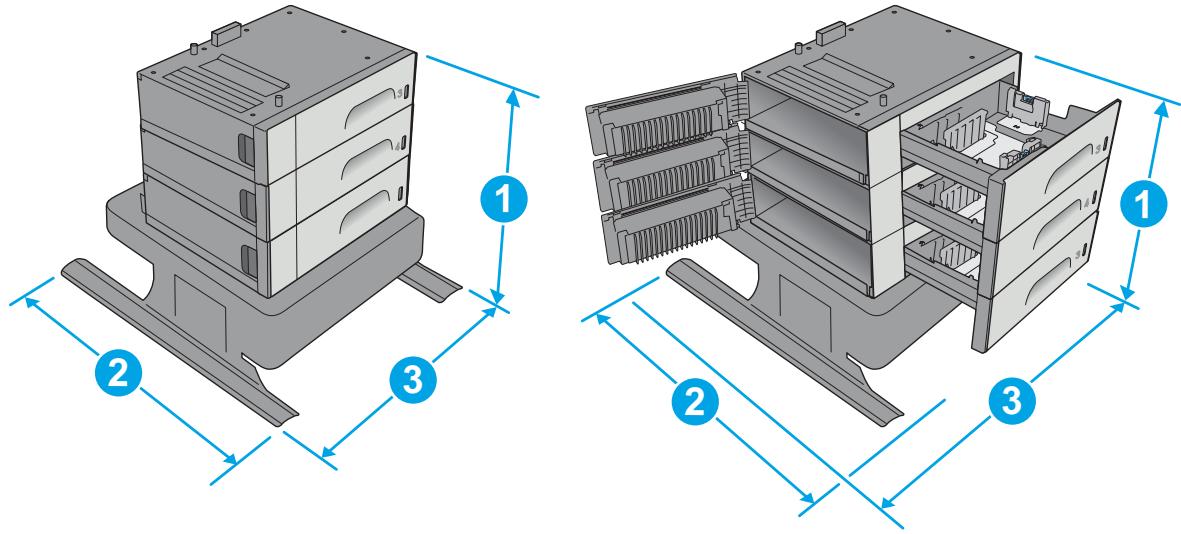 HP OFFICE 8012 - Printer dimensions - 8