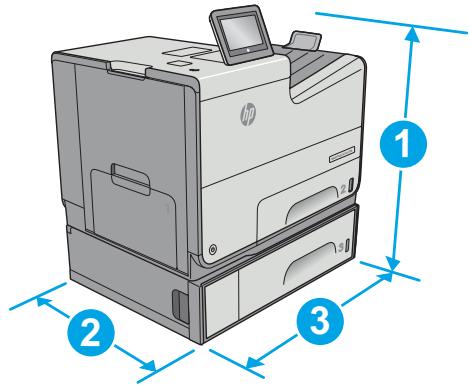 HP OFFICE 8012 - Printer dimensions - 3
