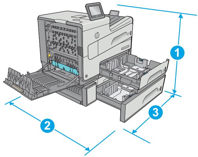 HP OFFICE 8012 - Printer dimensions - 4