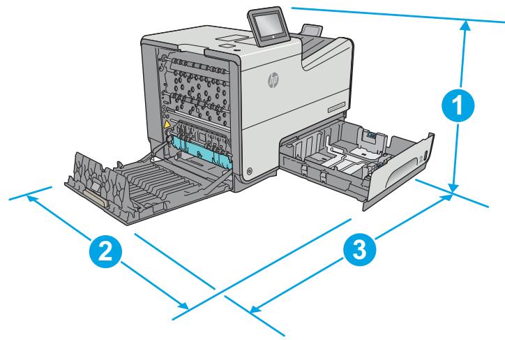 HP OFFICE 8012 - Printer dimensions - 2