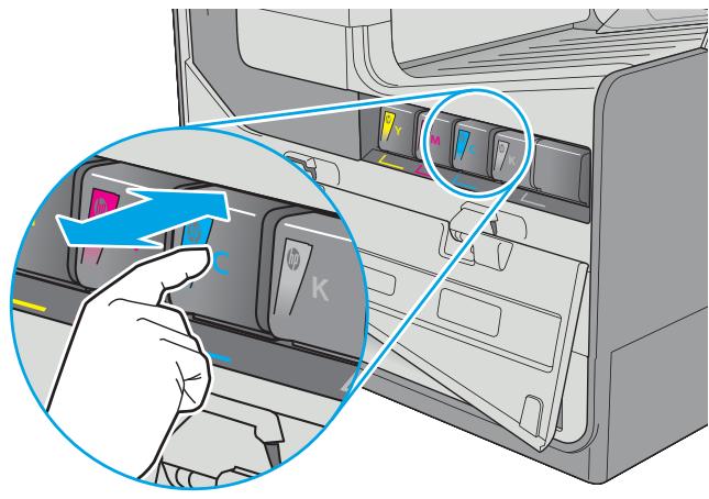 HP OFFICE 4655 - Remove and replace the cartridge - 2