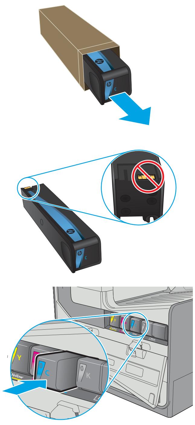 HP OFFICE 4655 - Remove and replace the cartridge - 4