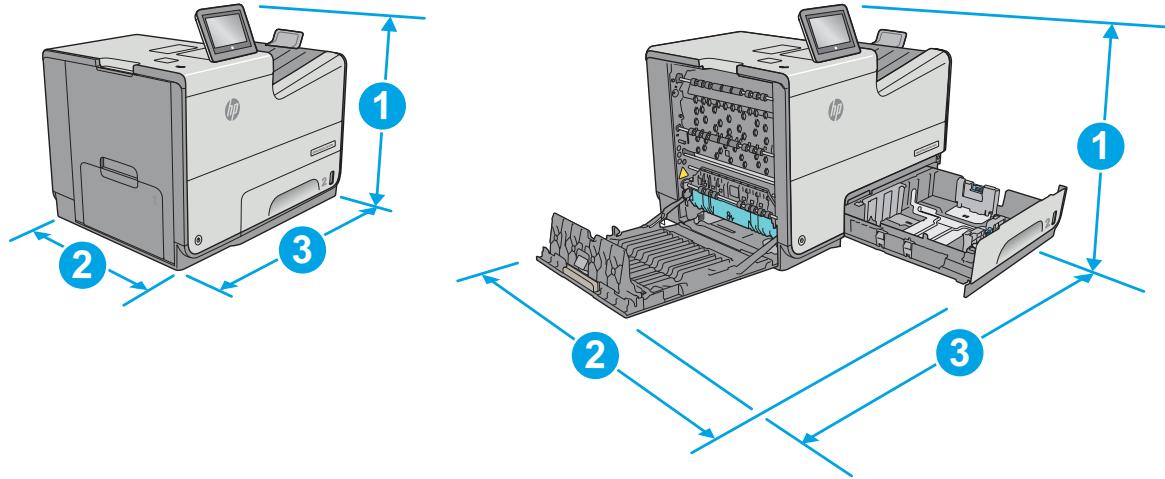 HP OFFICE 4655 - Printer dimensions - 1