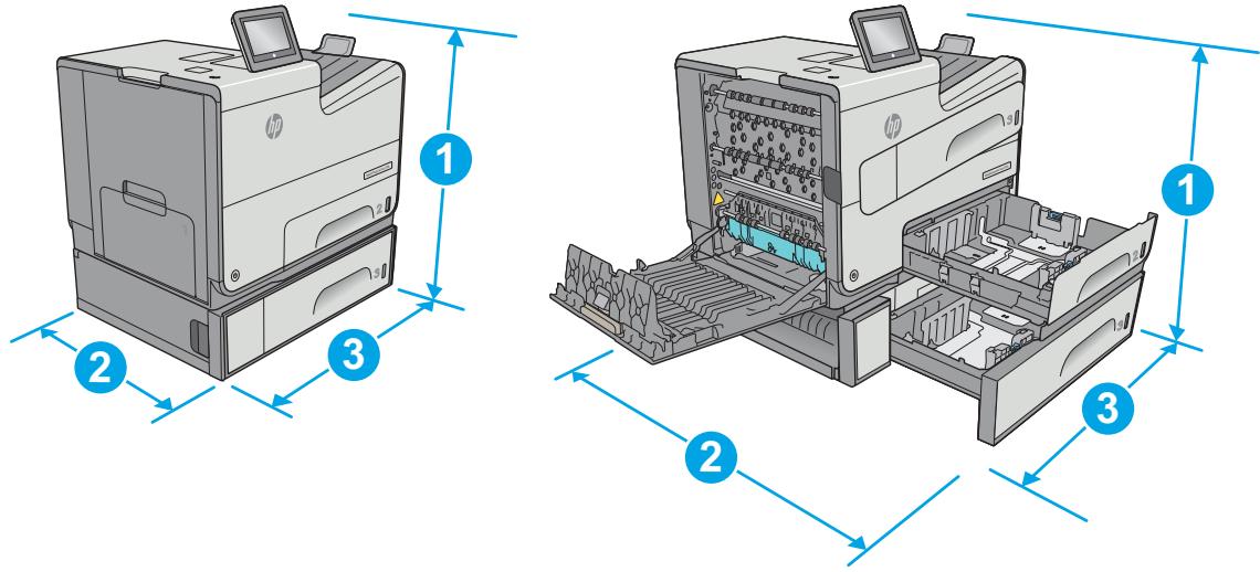HP OFFICE 4655 - Printer dimensions - 2