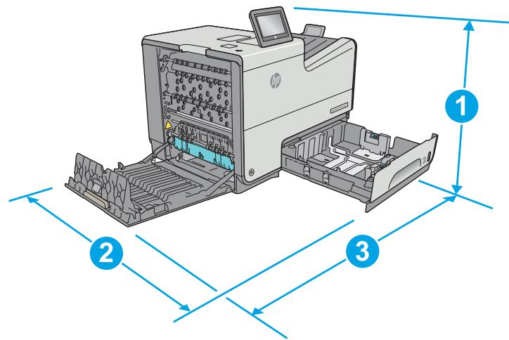 HP OFFICE 3832 - Printer dimensions - 2