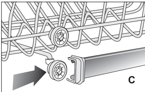 BEKO DIN48431DOS - Ajuster la hauteur du panier supérieur vide (varie selon le modele) - 3