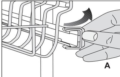 BEKO DIN48431DOS - Ajuster la hauteur du panier supérieur vide (varie selon le modele) - 1