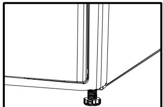 BEKO DRX822W - Réglage des pieds - 1