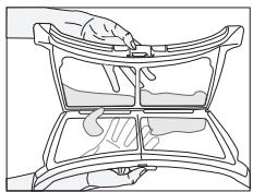BEKO DRX822W - Filtre / surface interieure de la porte de chargement - 3