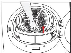 BEKO DRX822W - Filtre / surface interieure de la porte de chargement - 1