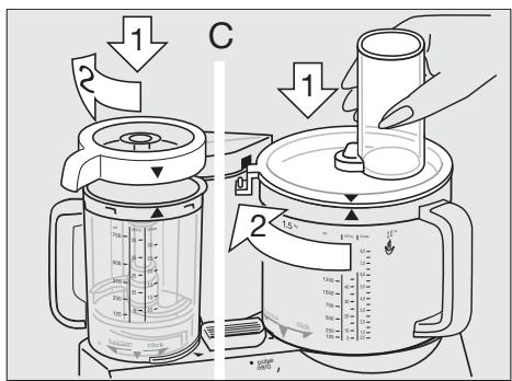 BRAUN FP3020 - Mise en place des bols de travail - 3