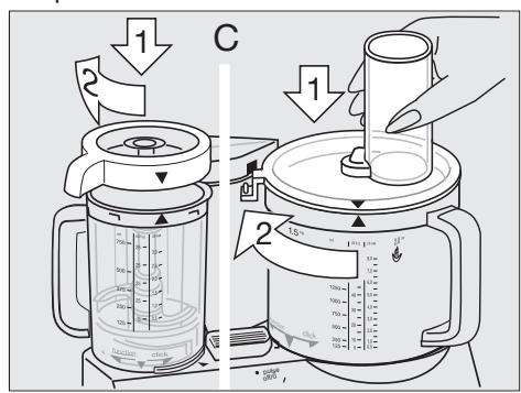 BRAUN FP3020 - Ataşaarea recipientelor de lucru - 3
