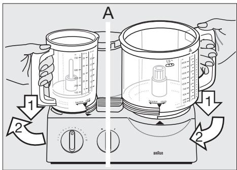 BRAUN FP3020 - Montando los recipientes de trabajo - 1