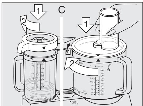 BRAUN FP3020 - Aufsetzen der Arbeitsbehälter - 3