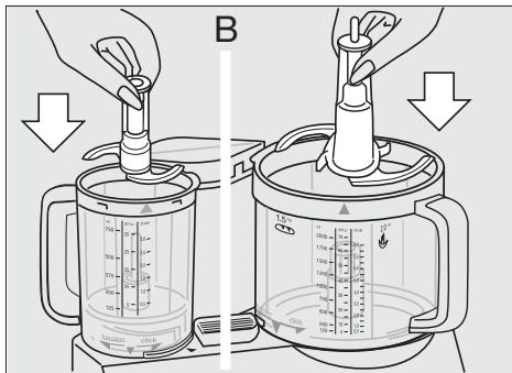 BRAUN FP3010 - Att satta på skålen/kannan - 2