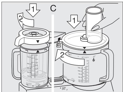 BRAUN FP3010 - Namestitev delovnih posod - 3
