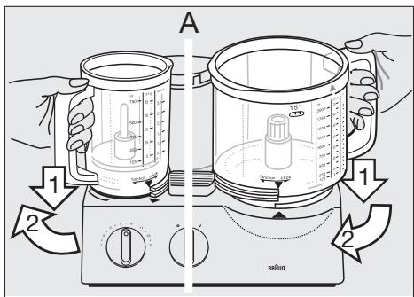 BRAUN FP3010 - Inserimento del recipientede lavoro - 1