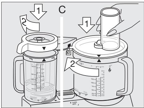 BRAUN FP3010 - Inserimento del recipientede lavoro - 3