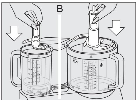 BRAUN FP3010 - Encaixar os recipientes - 2