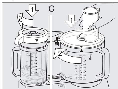 BRAUN FP3010 - Ataşaarea recipientelor de lucru - 3